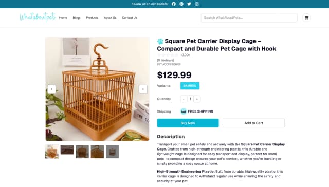 What About Pets e-commerce